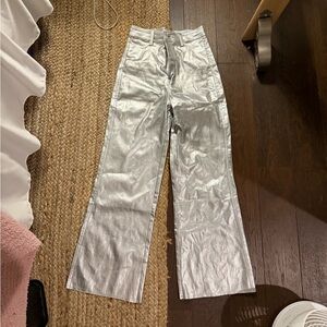 Anniewear Silver Metallic Pants